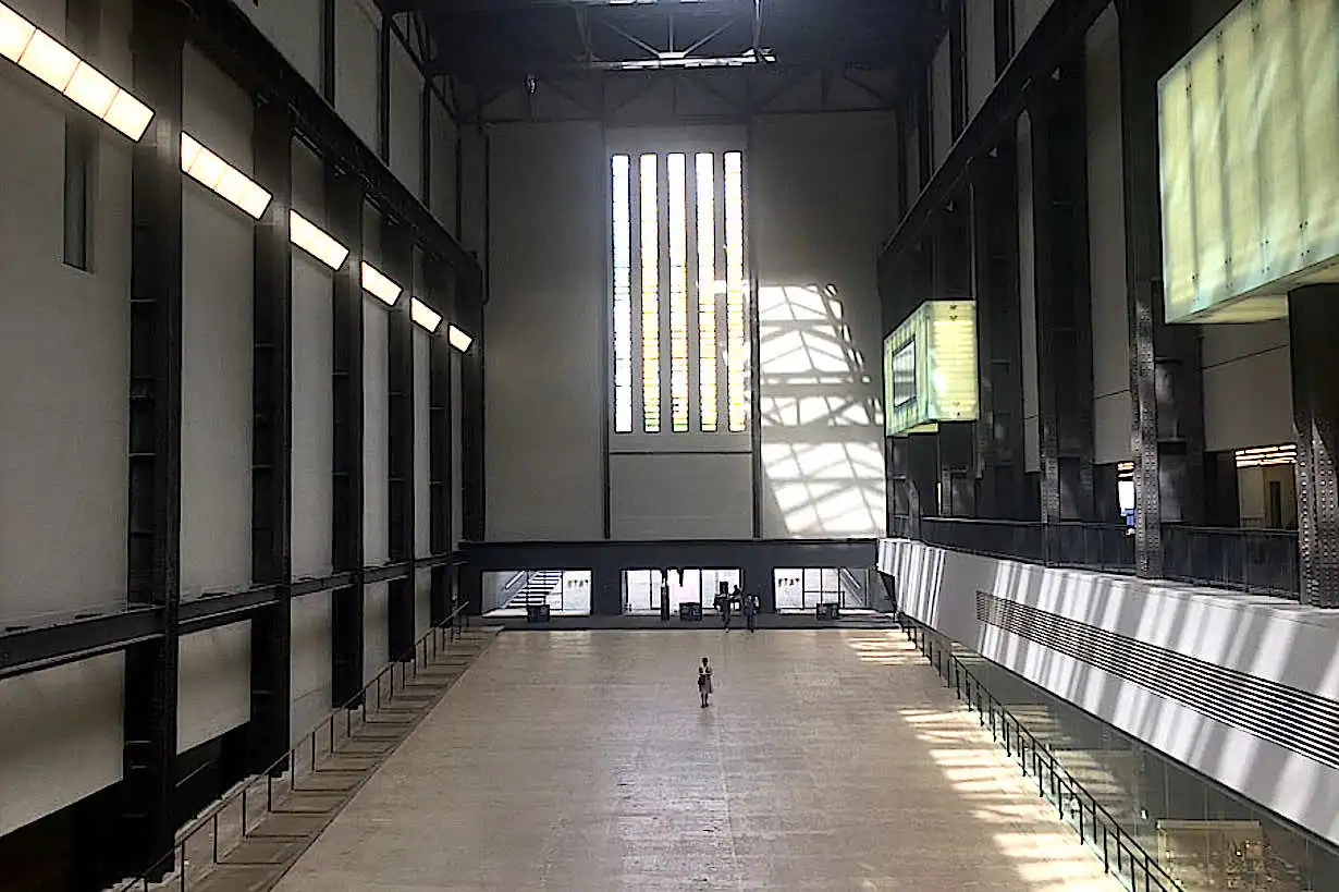 Inside the old Bankside Power Station Turbine Hall