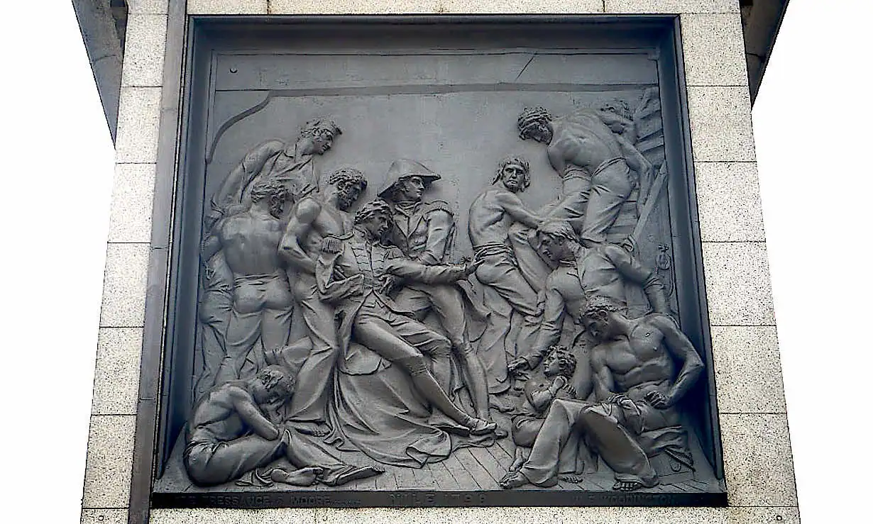 Plaque showing the Battle of the Nile