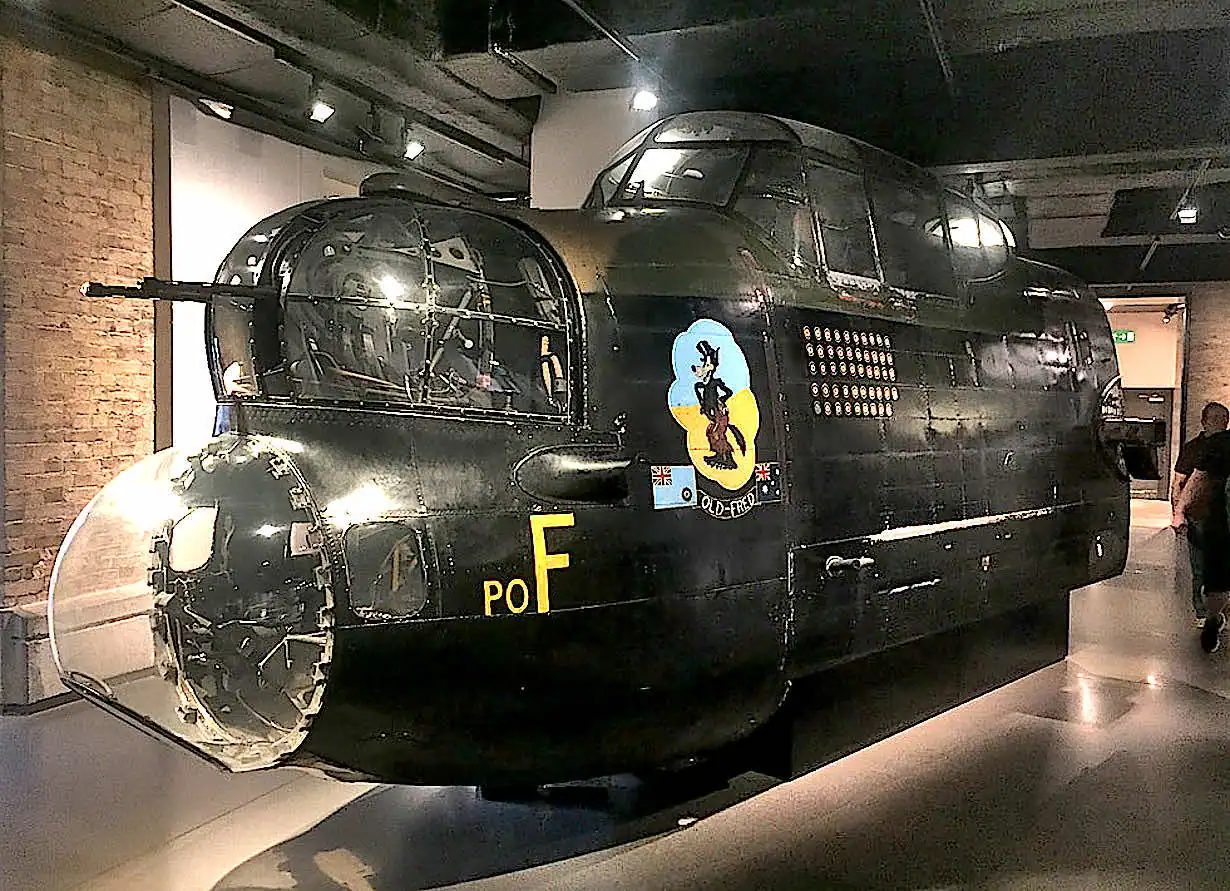 Cockpit of a WWII Avro Lancaster bomber