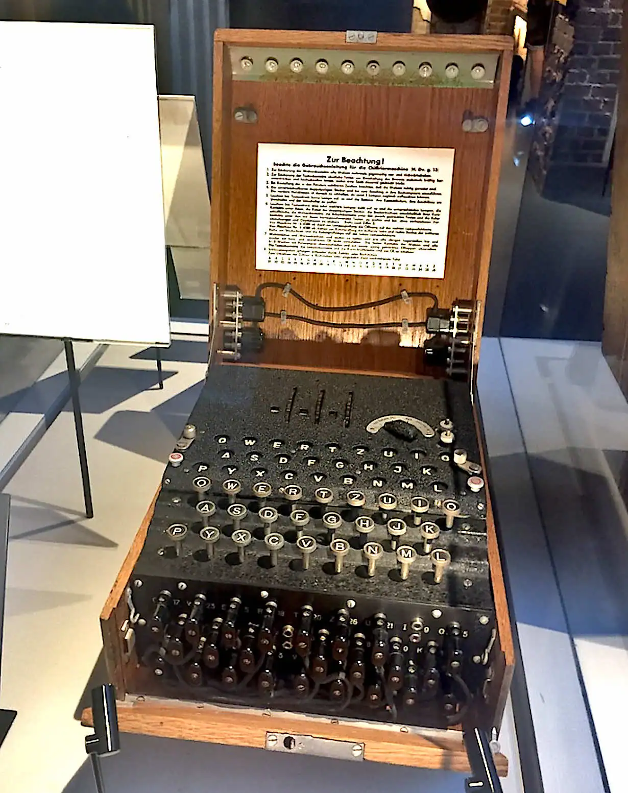 A German Enigma machine