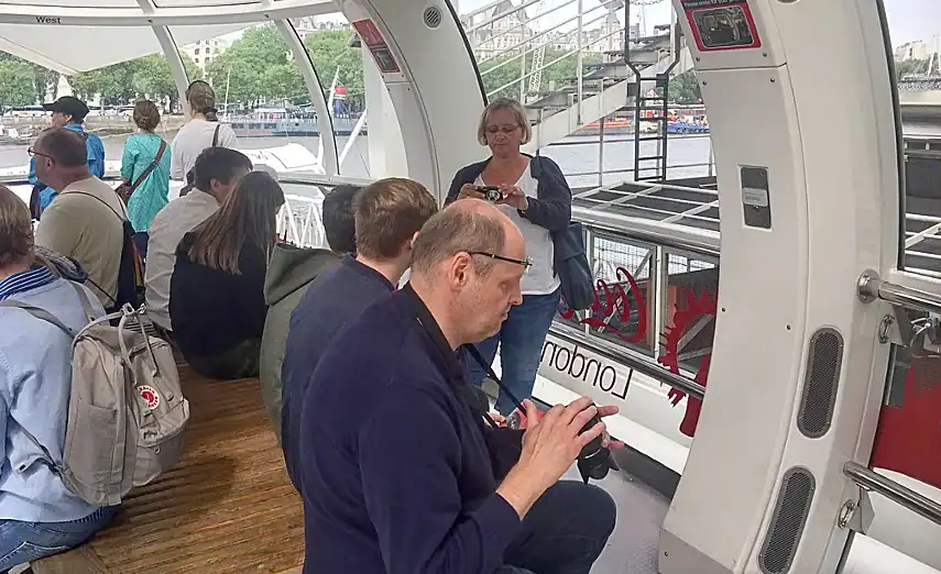 Inside a London Eye pod