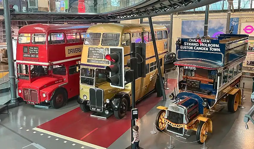 London buses at the Transport Museum