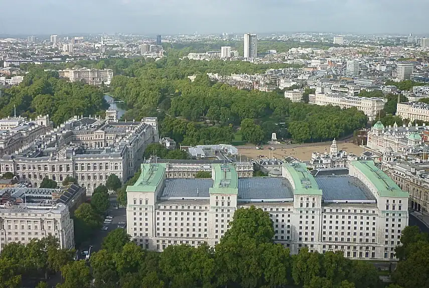 View of Horse Guards, St. James’s Park and Buckingham Palace