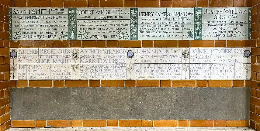 The memorial plaques