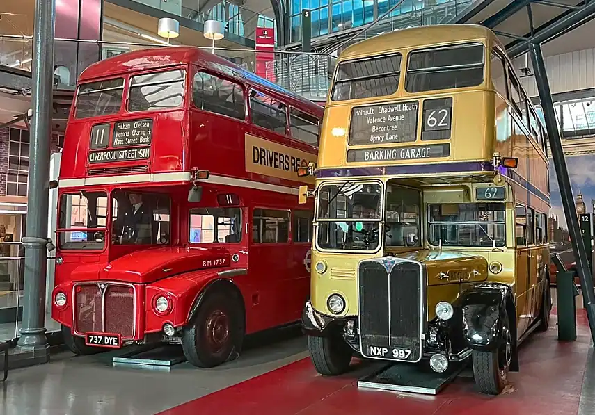 Routemaster buses at the Transport Museum