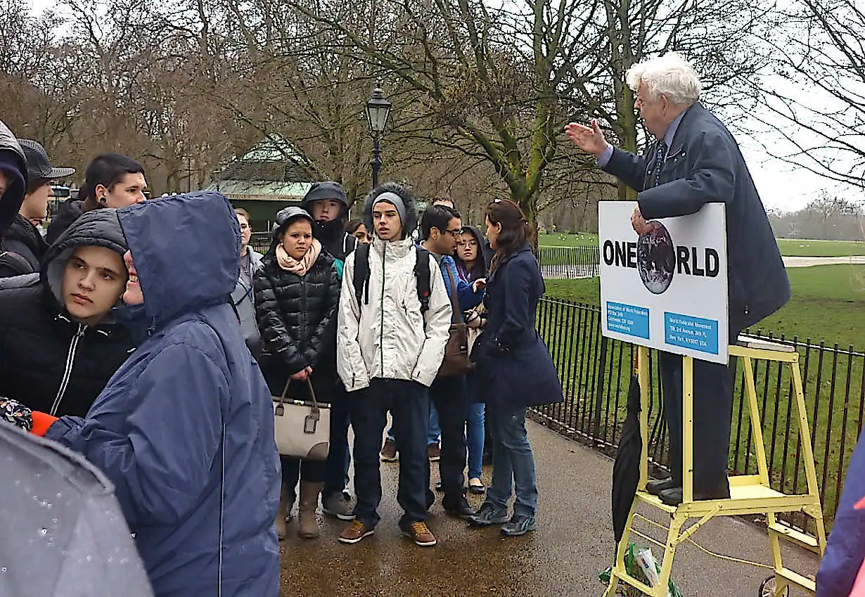 A public debate at Speakers’ Corner