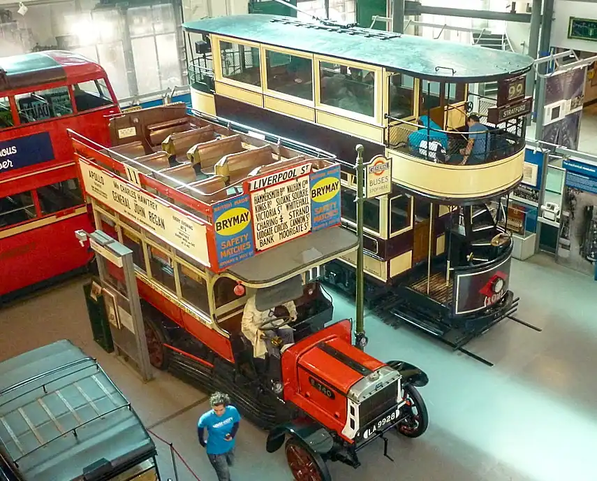 Vintage buses at the London Transport Museum