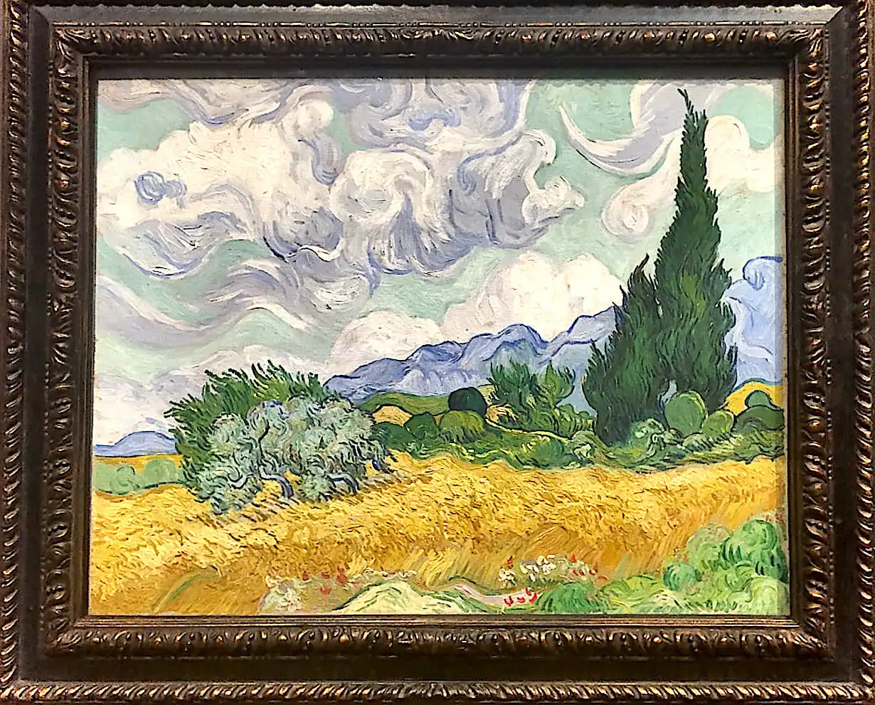 A Wheatfield with Cypresses by Vincent van Gogh