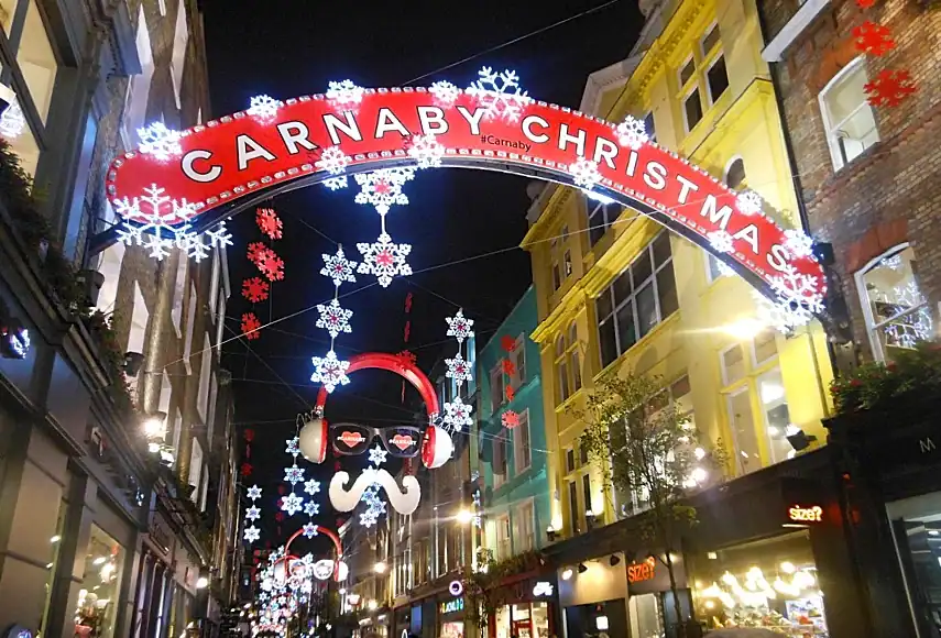 Christmas lights in Carnaby Street