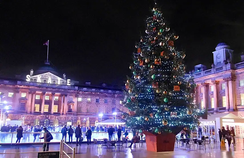The ice rink inside Somerset House