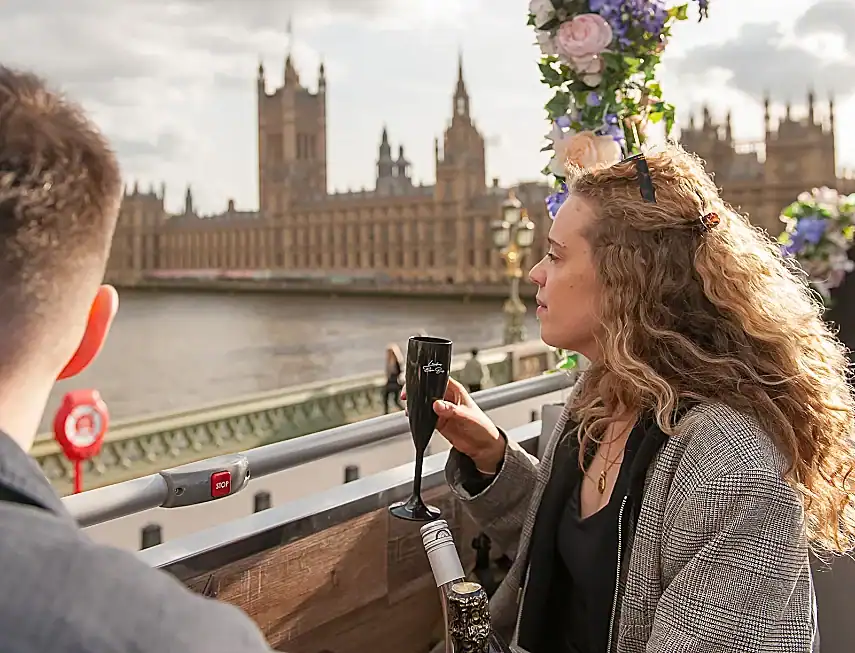 Crossing Westminster Bridge past Parliament