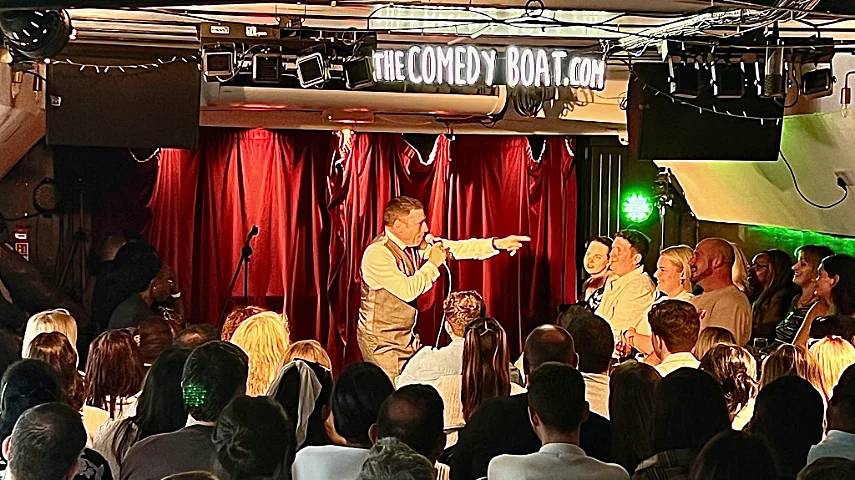 Comedy night on the Battersea Barge