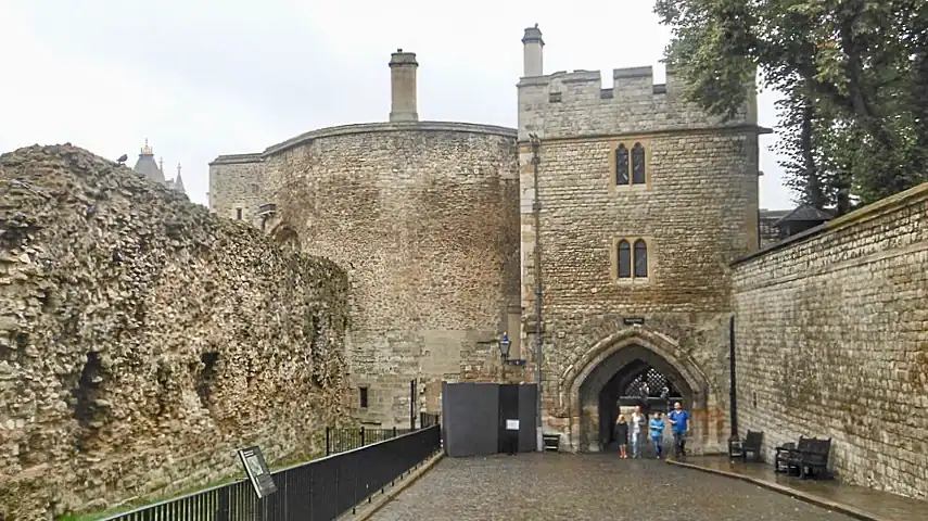 Walking past the Bloody Tower