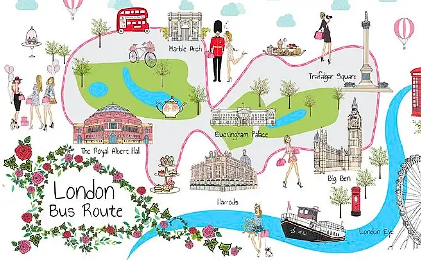 Brigit's Afternoon Tea sightseeing bus route