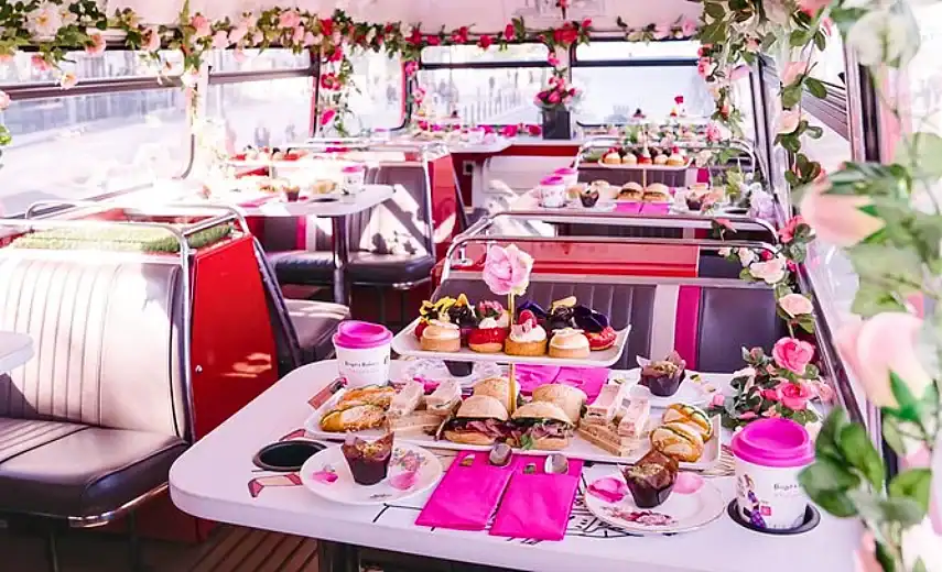 Onboard Brigit's Afternoon Tea Bus