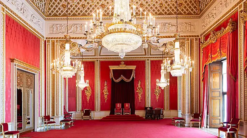 The Throne Room at Buckingham Palace