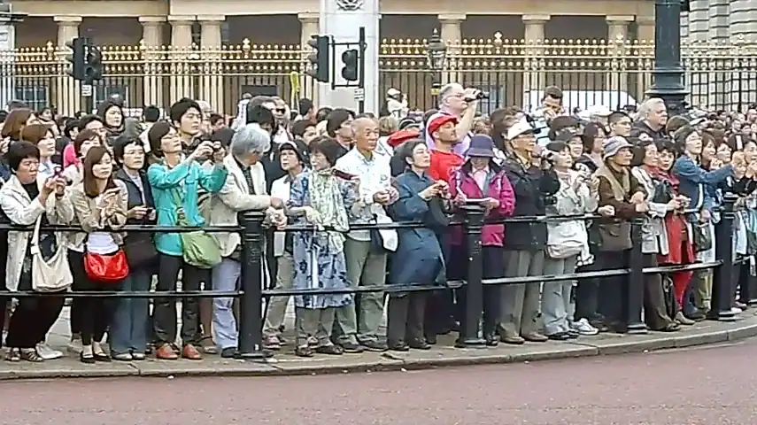 The crowd an hour before the ceremony starts