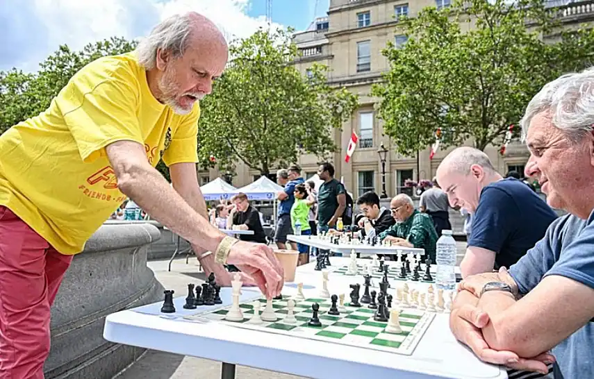 Free chess tables in Trafalgar Square