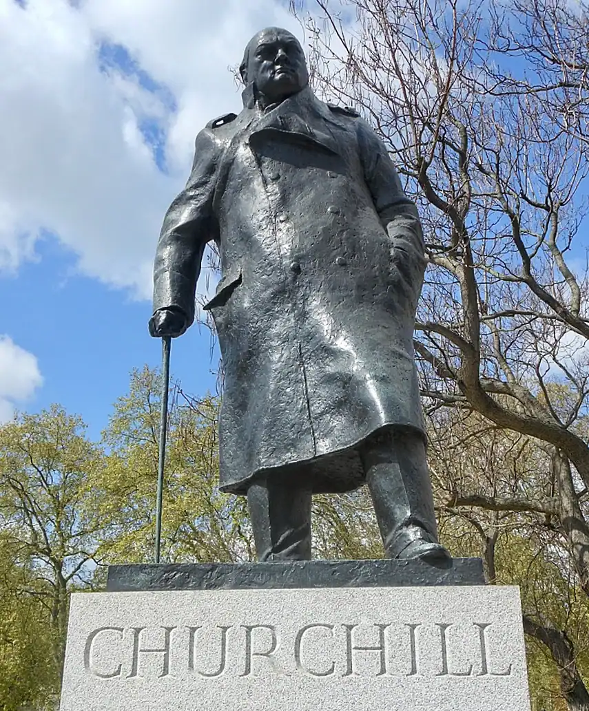 Winston Churchill statue in Parliament Square