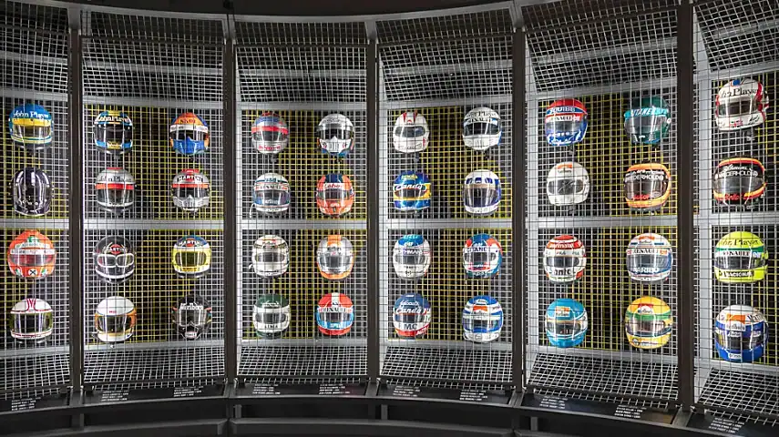 F1 driver's helmets