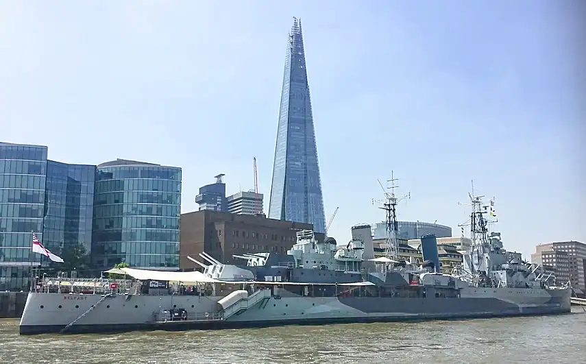 Passing HMS Belfast and The Shard