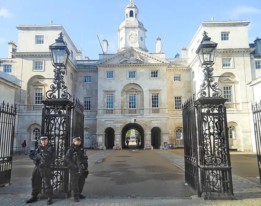 Horse Guards' courtyard in Whitehall