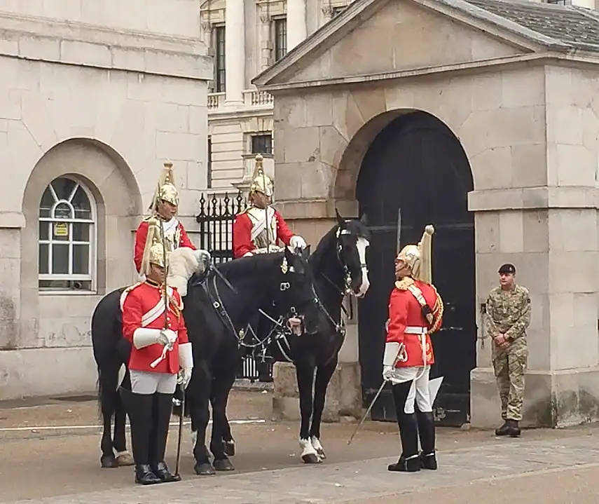 The Household Cavalry having their daily inspection