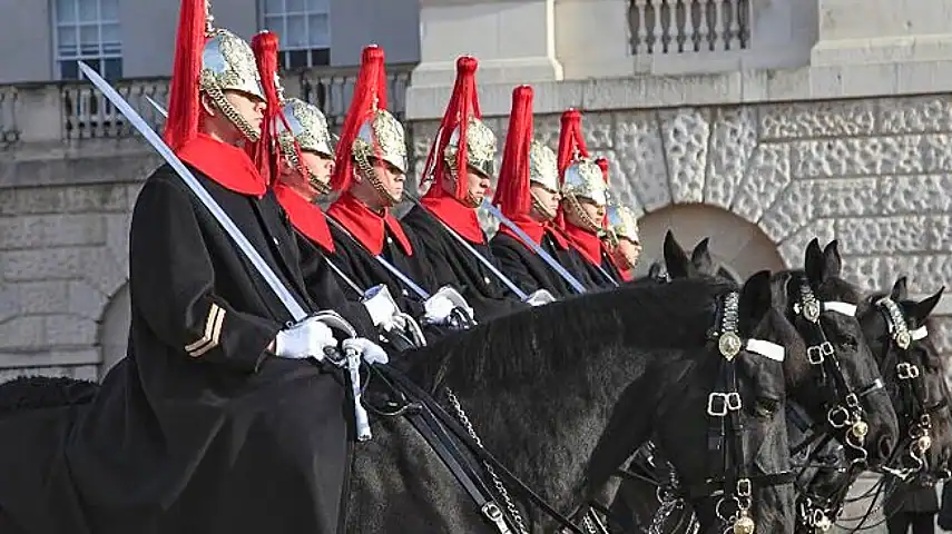 The Household Cavalry on Horse Guards Parade