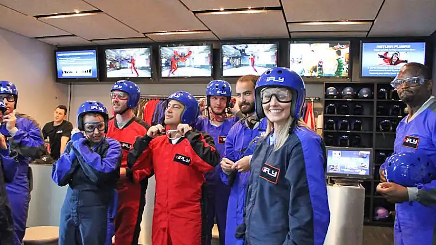 The pre-flight briefing at iFly