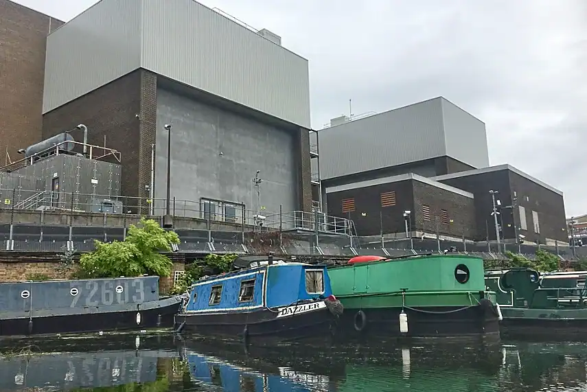 Passing the warehouses and electricity substations