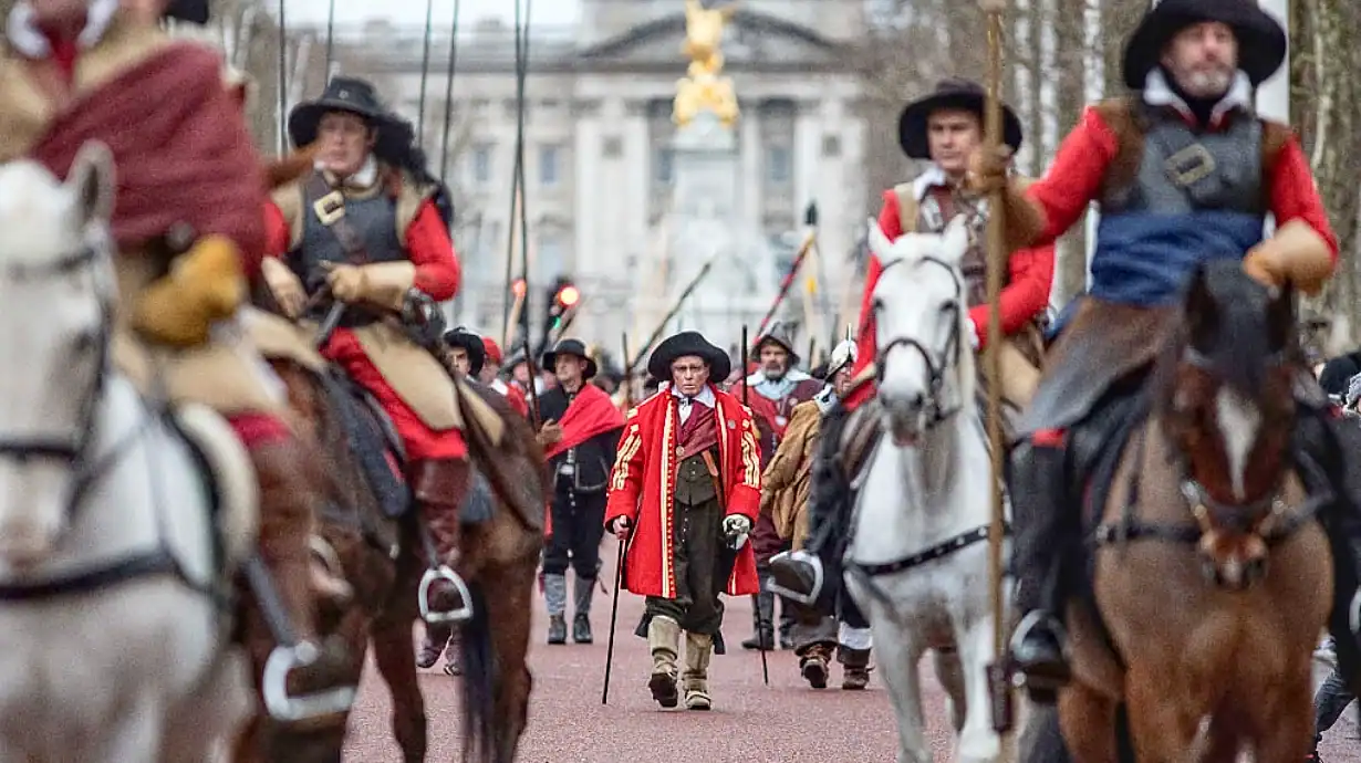 King’s Army Parade to Banqueting House for Charles I