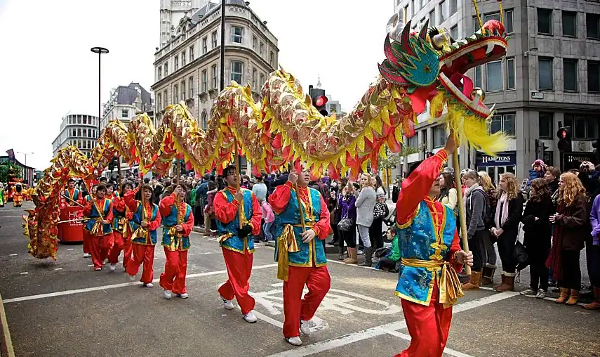 Chinese dragon in the parade