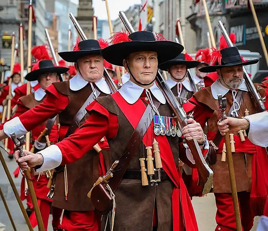 Pikemen accompanying the Lord Mayor's coach