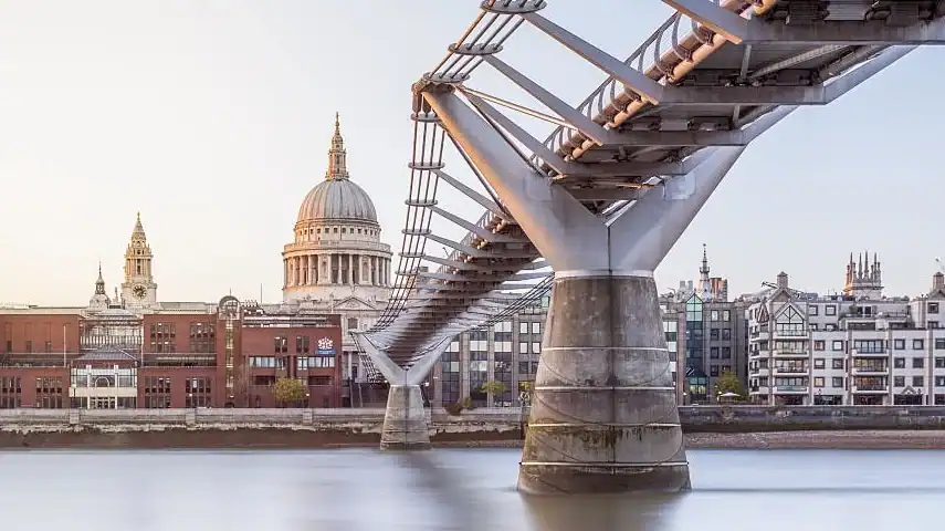 Millennium Bridge with St. Paul's Cathedral behind