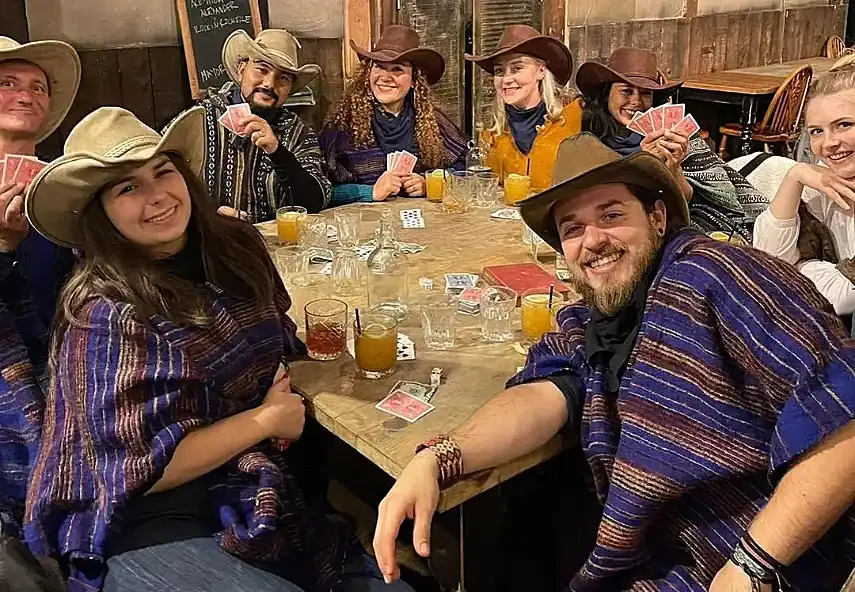 Drinking at the Moonshine Saloon