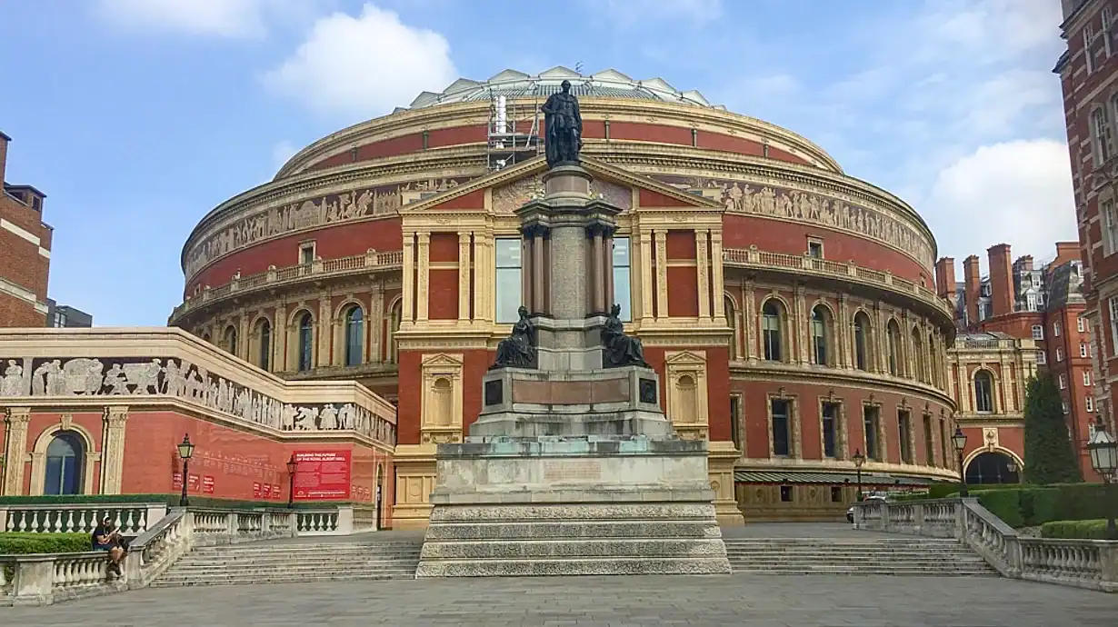 Outside the Royal Albert Hall