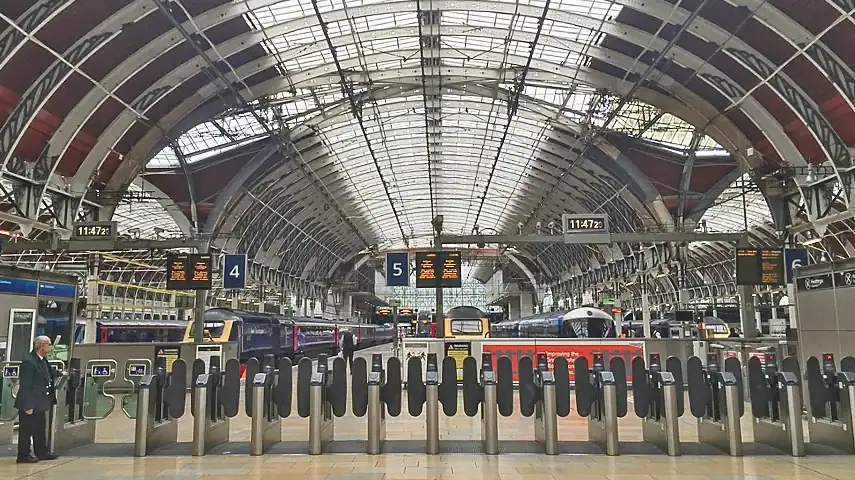 National Rail platforms at Paddington station