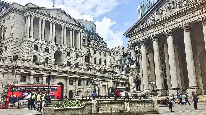 The Bank of England and Royal Exchange