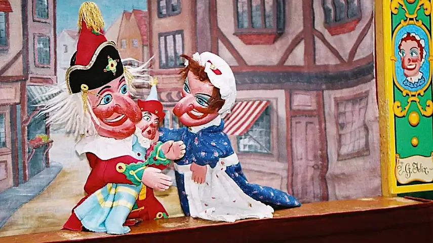 A Punch and Judy show in Covent Garden