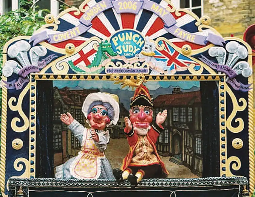 A Punch and Judy show in Covent Garden