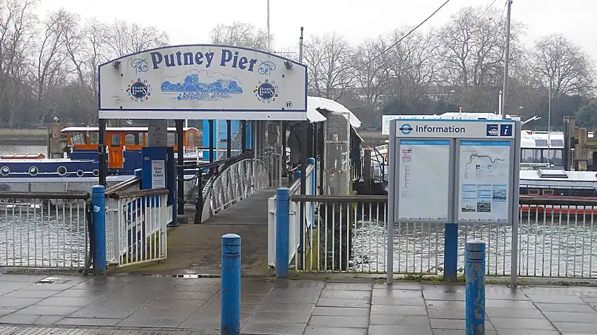 Catching a Thames Clipper from Putney Pier