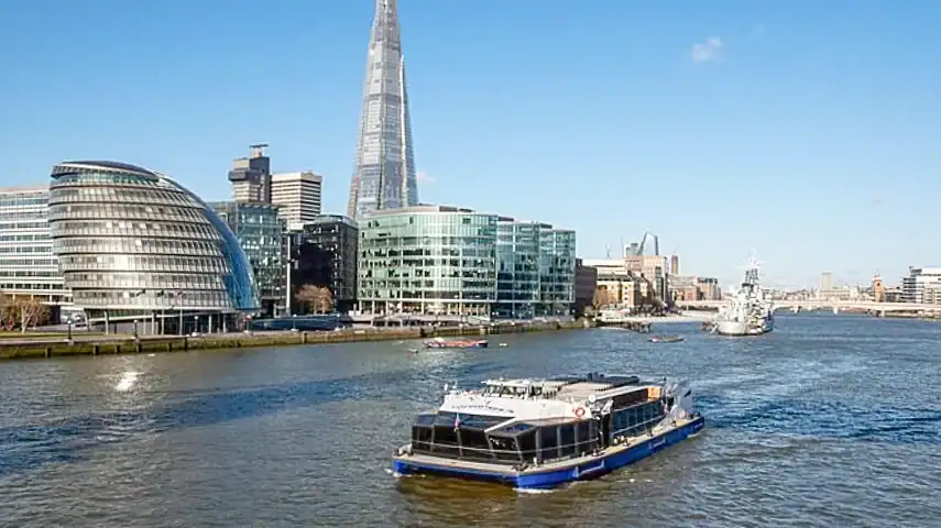 Passing The Shard on the sightseeing cruise