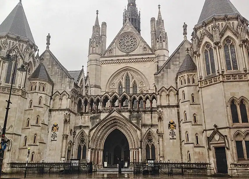 Outside the Royal Courts of Justice