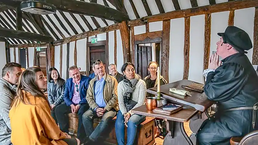 Guided tour of Shakespeare's old schoolroom