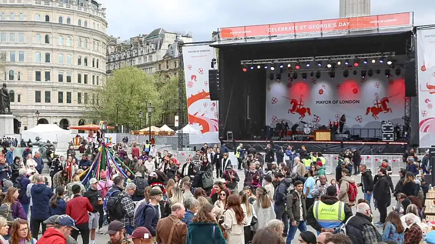 Entertainment stage in Trafalgar Square