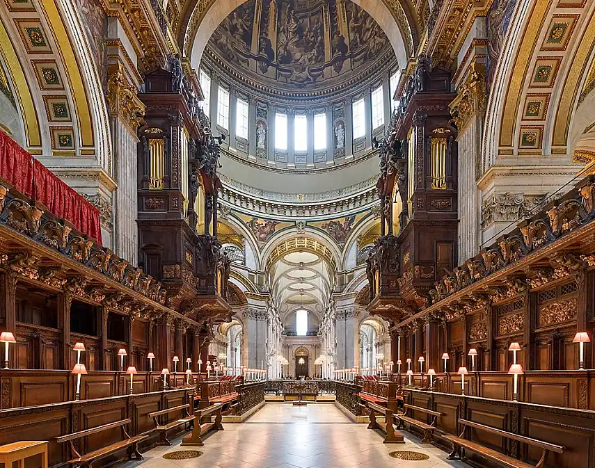 The quire stalls at St. Paul's Cathedral