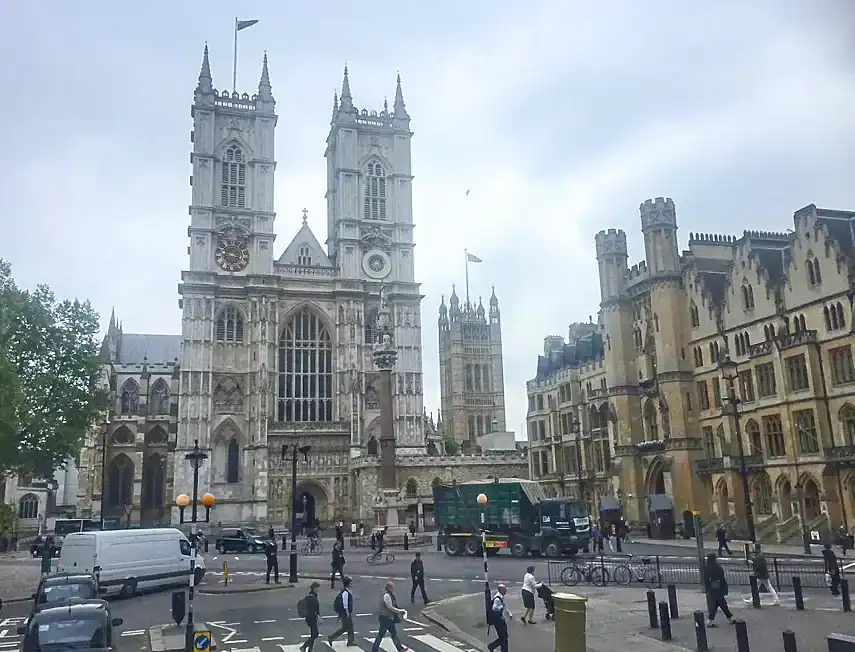 Passing Westminster Abbey