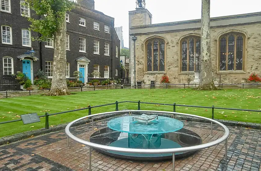 The execution site on Tower Green, in front of the chapel