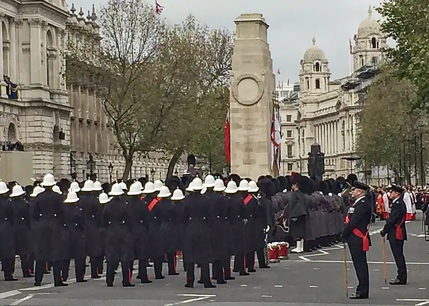 Obstructed view of the Cenotaph