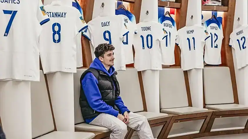 Inside the player's changing room